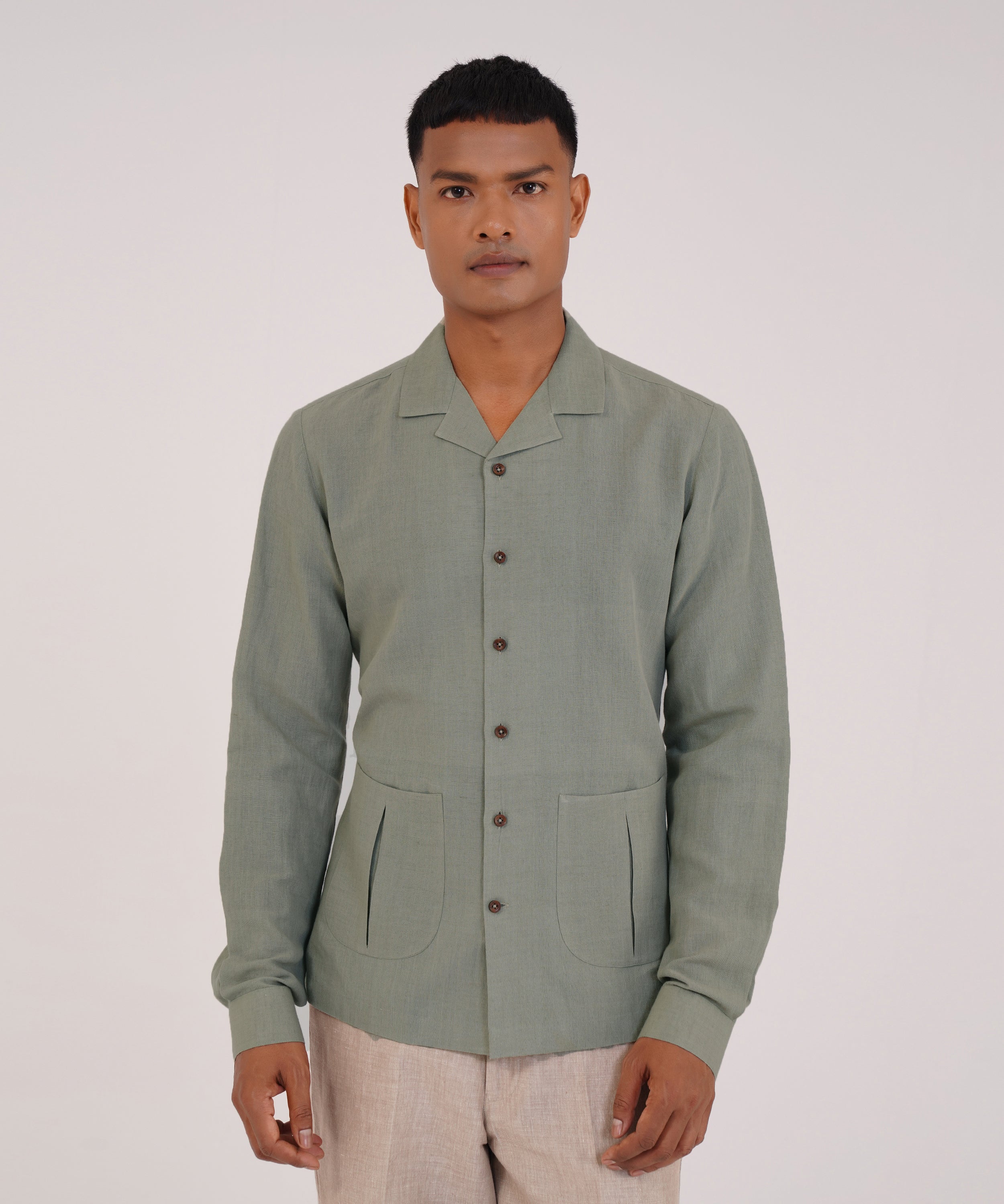 Notched Collar Shirt– DHRUV VAISH