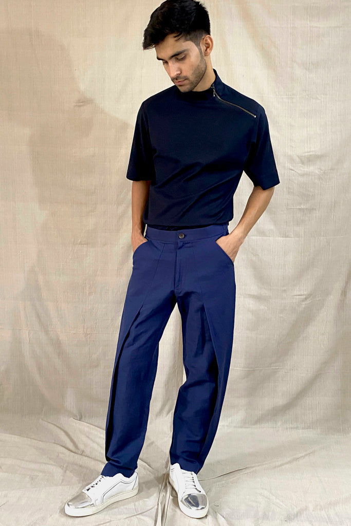 Cobalt Blue Linen Trouser
